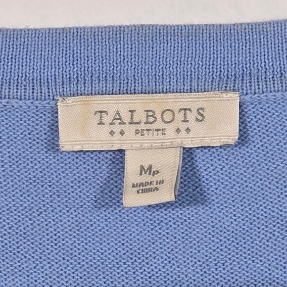 Talbot's Women's Blue Sweater With Camel Graphic. Size Petite Medium. - Picture 6 of 8